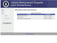 Tablet Screenshot of kepegawaian.itb.ac.id